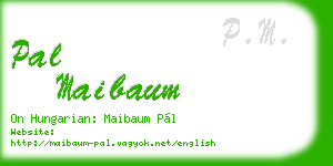 pal maibaum business card